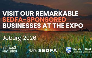 SEDFA sponsored businesses at organic expo joburg 2026