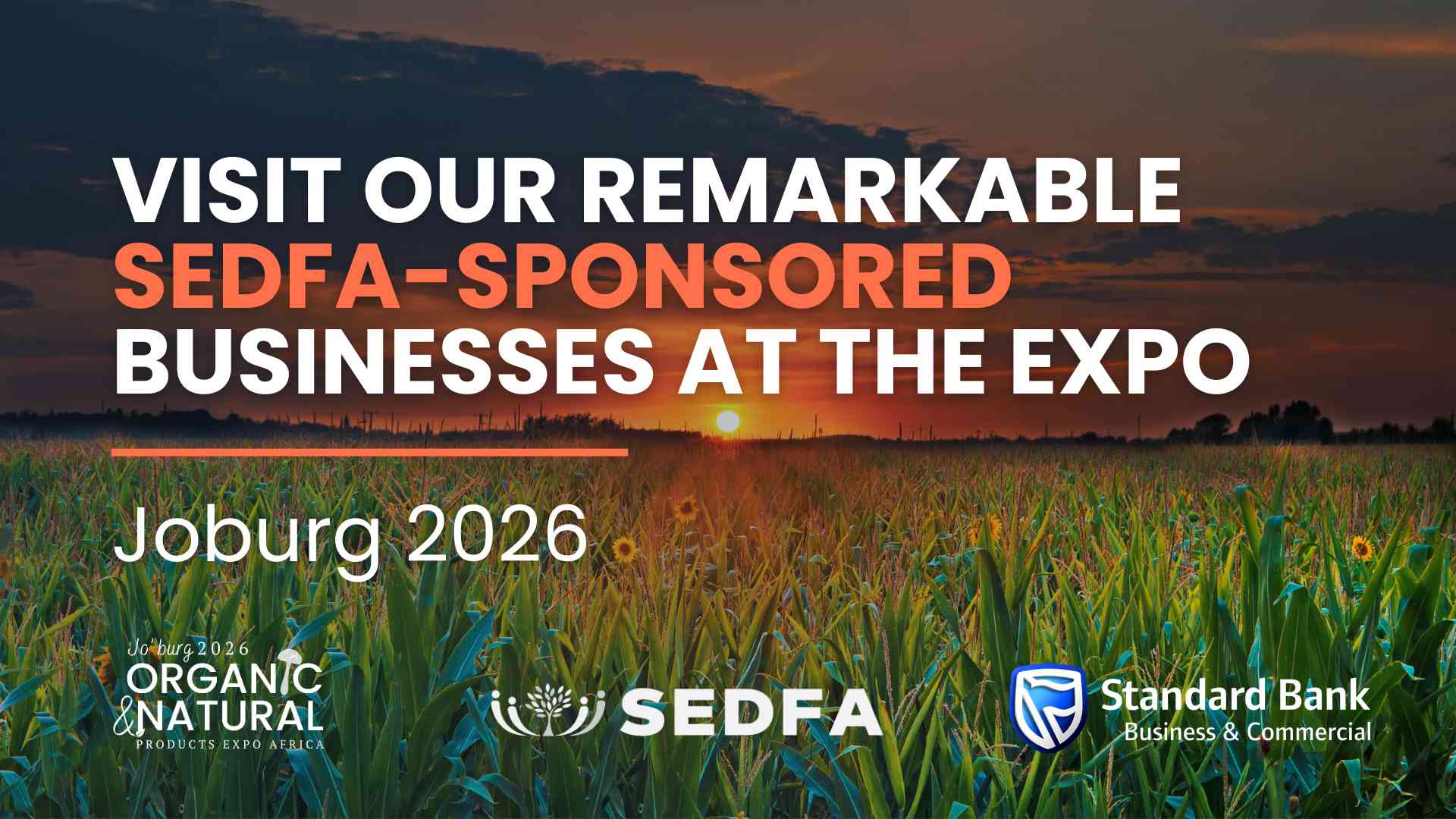 SEDFA sponsored businesses at organic expo joburg 2026